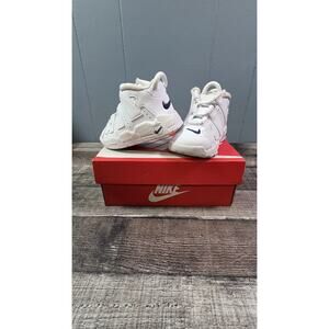 NIB Nike Air More Uptempo Midnight Navy White Infant Toddler Shoe Size 3C